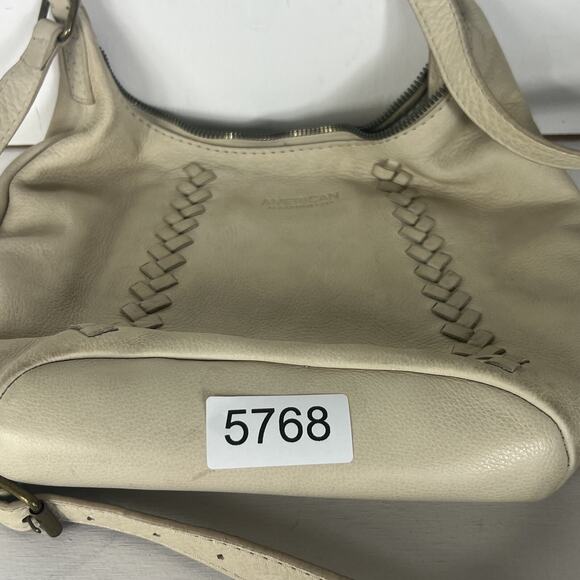 AMERICAN LEATHER Co Bone Smooth Leather Crossbody Handbag ALC2323S Hobo - Picture 12 of 15